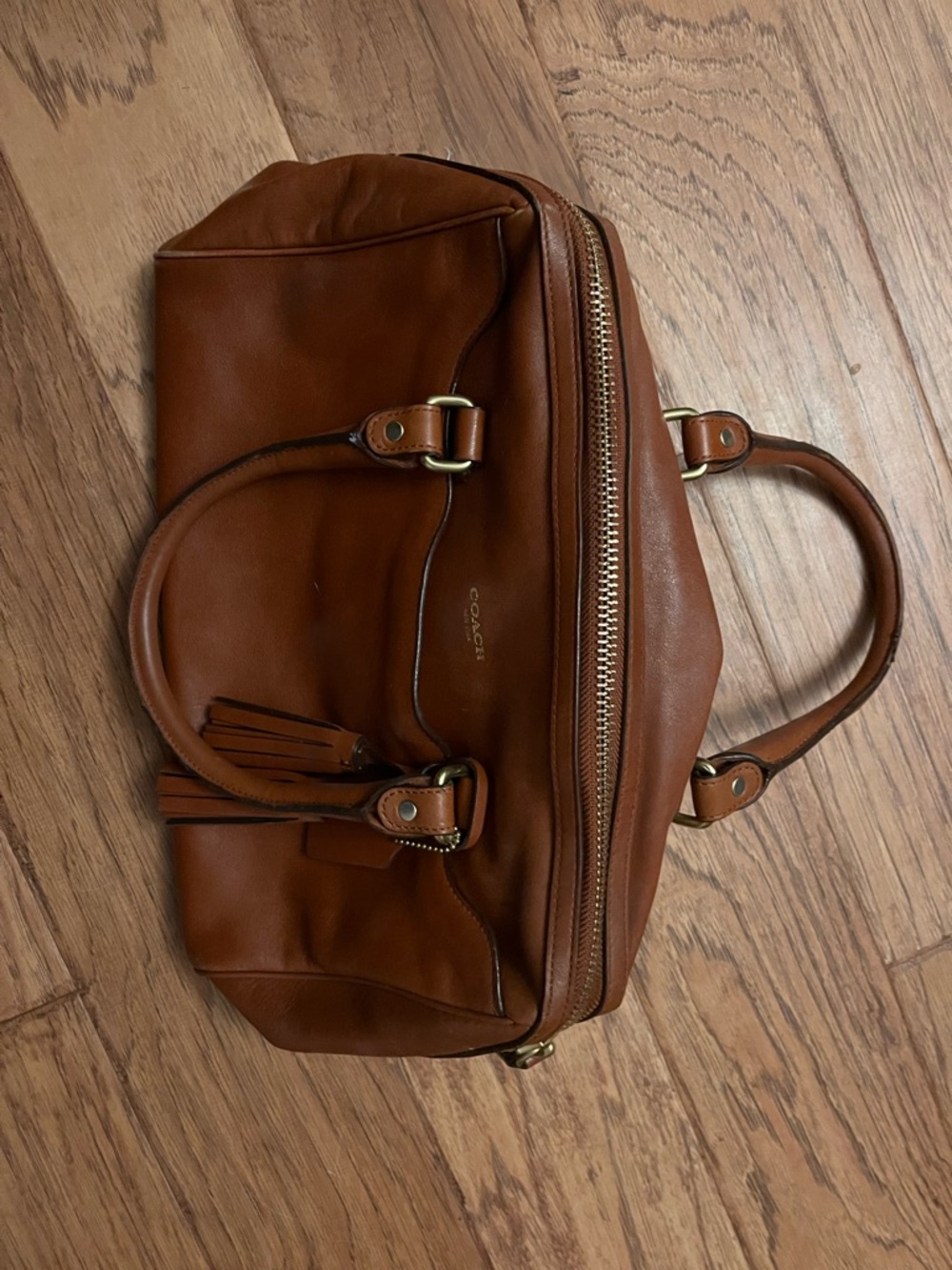 Coach Legacy Haley Leather Top Handle Satchel# 23574 in British Tan - Picture 6 of 6